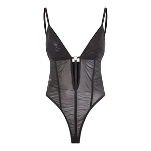 Waist-Corset Tulle Bodysuit
