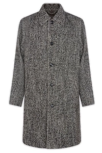 Nn.07 Single-Breasted Chevron Patterned Coat