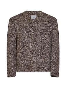 Nn.07 Marled Crew-Neck Knitted Sweater