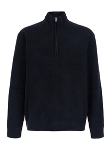 Nn.07 Ribbed Zip-Neck Knitted Sweater