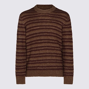 Nn.07 Striped Crew Neck Knitted Sweater