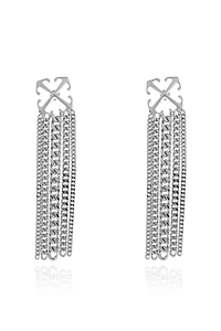 Logo Chain Long Earrings