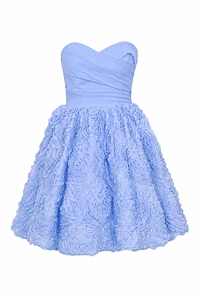 No Secrets Strapless Textured Mini Dress