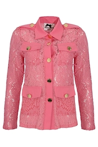 No Secrets Lace Button-Front Jacket
