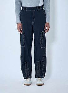 Nomarythm Textile Contrast Stitch Cargo Pants