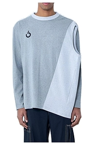 Nomarythm Textile Asymmetrical Long Sleeved T-Shirt