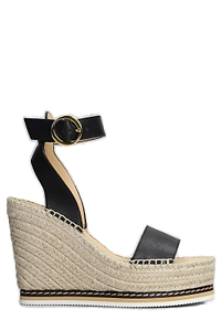 Odissi Espadrille Ankle Strap Wedge Sandals
