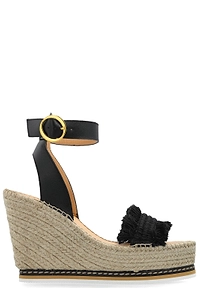 Odissi Fringe Detail Wedge Sandals