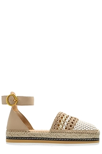 Odissi Woven Ankle Strap Flat Shoes
