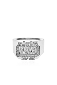 Off-White Bling Embellished Ring