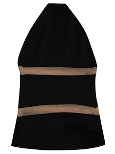 Norma Kamali Strapless Mesh Panel Beachwear