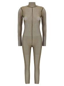 Norma Kamali Turtle Semi-Transparent Jumpsuit