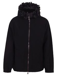 Noumeno Concept Floral-Embellished Zip-Up Hoodie