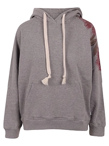 Noumeno Concept Floral-Print Drawstring Hoodie