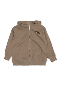 Off-White Kids Logo Patch Zip Hoodie