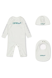 Off-White Kids Logo Printed Babygrow Set