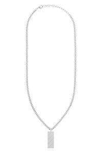 Off-White Diagonal Pendant Necklace