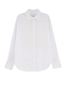 Nude Lace Panel Shirt