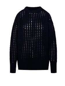 Perforated Oversized Knitted Sweater