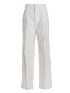 Nude Visible Button Trousers