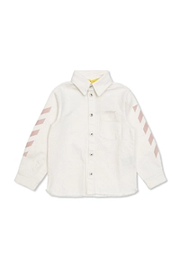 Off-White Kids Striped Frayed Hem Shirt