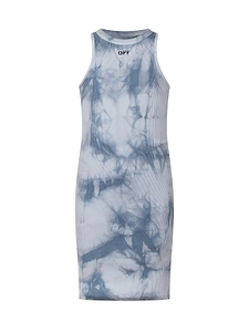 Off-White Kids Tie-Dye Ribbed Knitted Dress