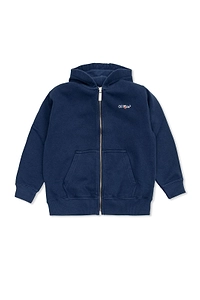 Off-White Kids Zip-Up Logo Hoodie