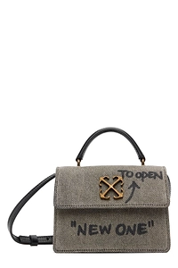 Off White Jitney 1.4 Denim Top Handle Bag