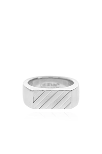 Diagonal Plaque Signet Ring
