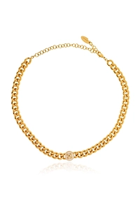 Logo Chain Short Necklace