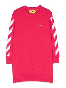 Off-White Kids Arrow Motif Knitted Dress