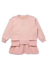 Off-White Kids Arrow Studs Cargo Crop Hoodie