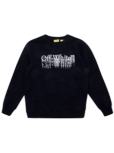 Off-White Kids Big Bookish Stamp Crewneck Sweatshirt