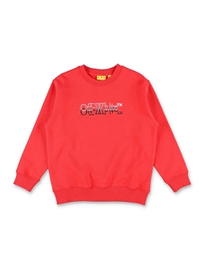 Off-White Kids Bog Bookish Logo Crewneck Sweatshirt