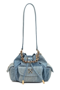 Logo Plaque Drawstring Shoulder Bag