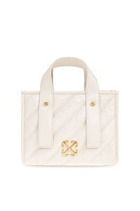 Logo Plaque Quilted Tote Bag