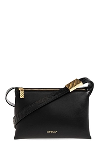 Off-White Logo Plaque Zip-Up Shoulder Bag