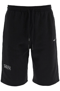 Off-White Logo Print Sweat Shorts