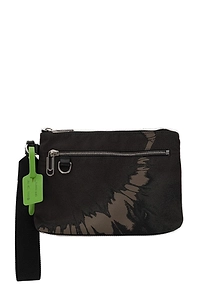 Off-White Logo Printed Zip-Up Clutch Bag
