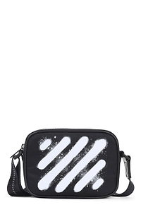 Logo Printed Zip-Up Messenger Bag
