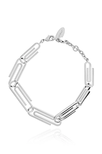 Paperclip-Link Logo Engraved Bracelet