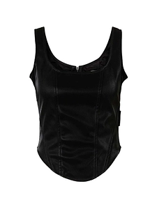 Zip Detailed Sleeveless Top