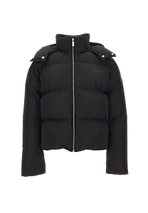 Off-White Zip-Up High Neck Puffer Jacket