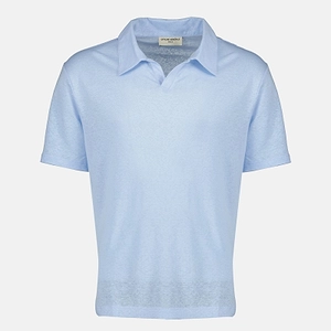Officine GÉNÉRale Garment Dyed Knit Polo Shirt