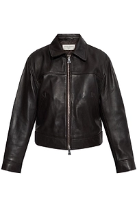 Officine GÉNÉRale Zip-Front Leather Jacket