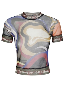 Ottolinger Logo Print Mesh T-Shirts