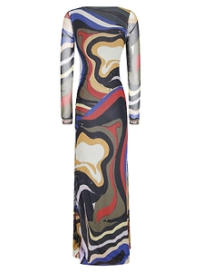 Ottolinger Printed Mesh Maxi Dress