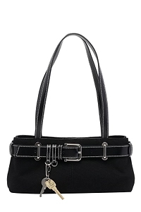 Buckled Key Chain Shoulder Bag