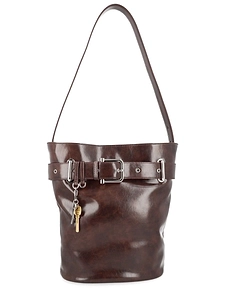 Osoi Buckled Leather Shoulder Bag