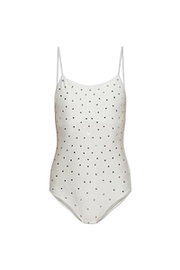 Crystal-Embellished One-Piece Swimsuit